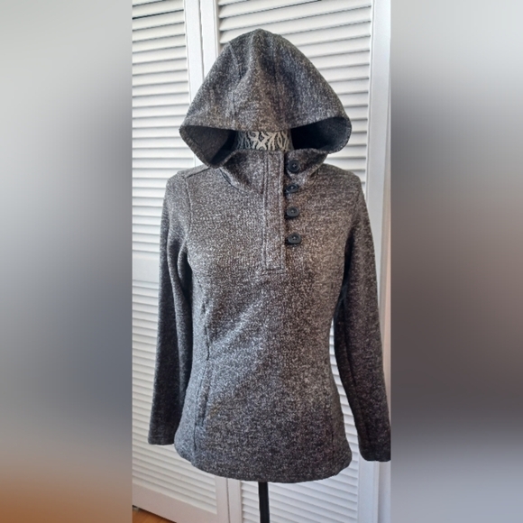 Columbia Small Fitted Pullover Hooded Sweater Darling Days Hoodie Heather Grey - Picture 1 of 11